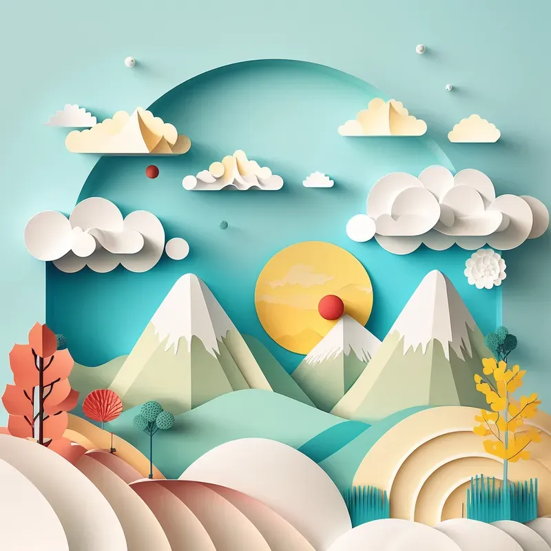 Tranquil Serenity Paper Art Landscapes