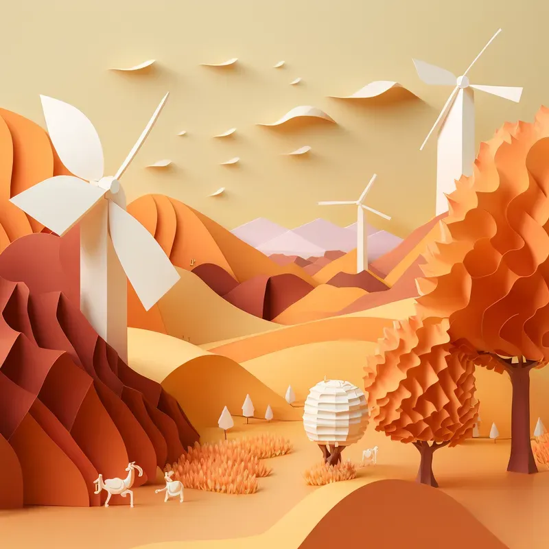 Tranquil Serenity Paper Art Landscapes