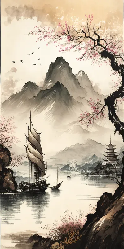 Serenities In Chinese Ink Paintings