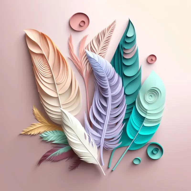 Intricate 3D Paper Art In Pastel Colors
