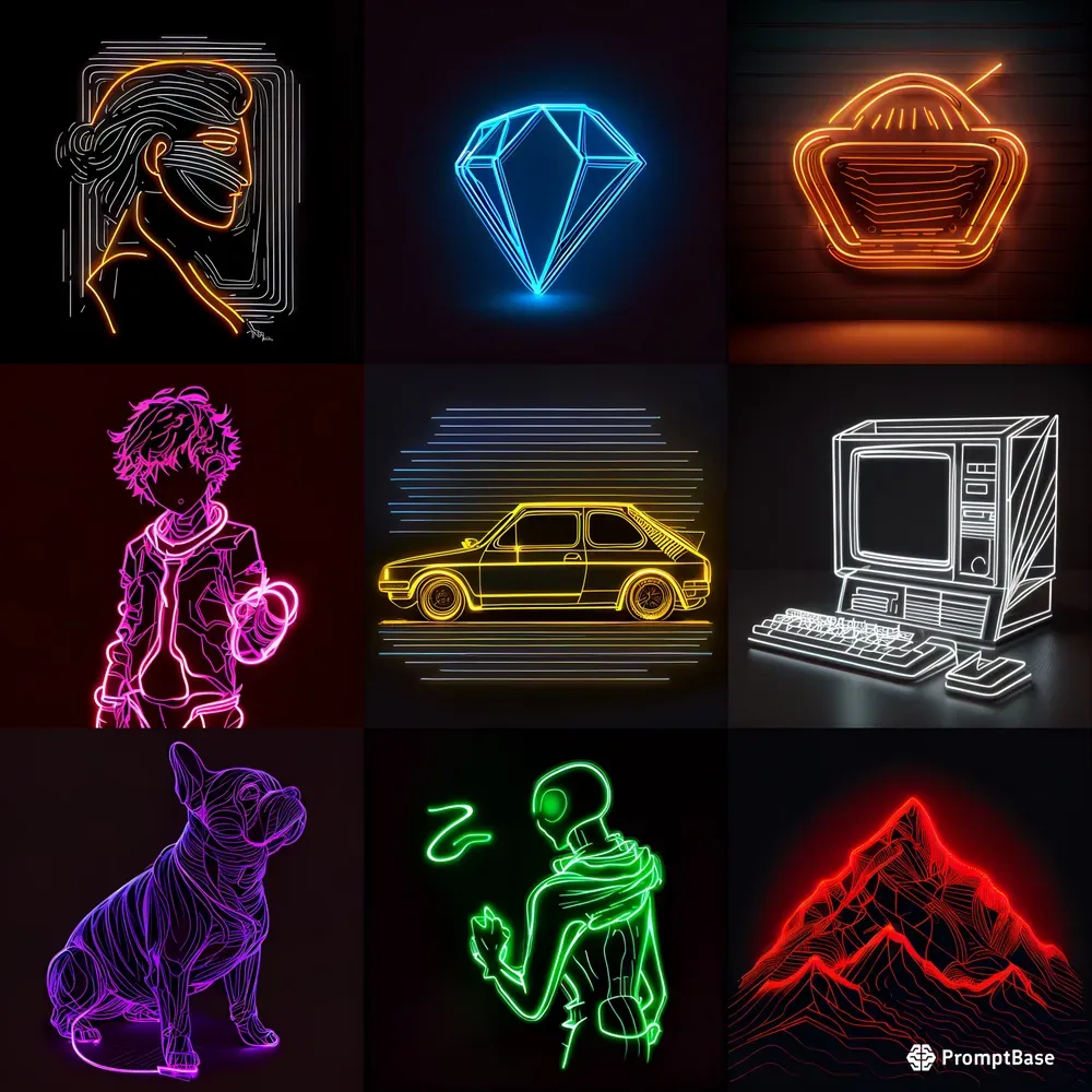 Neon Light Shapes