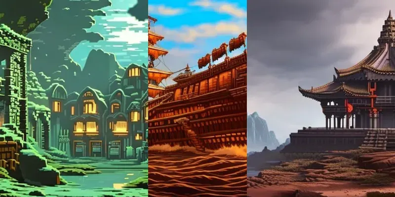 Retro Games Pixel Rooms generated by undefined