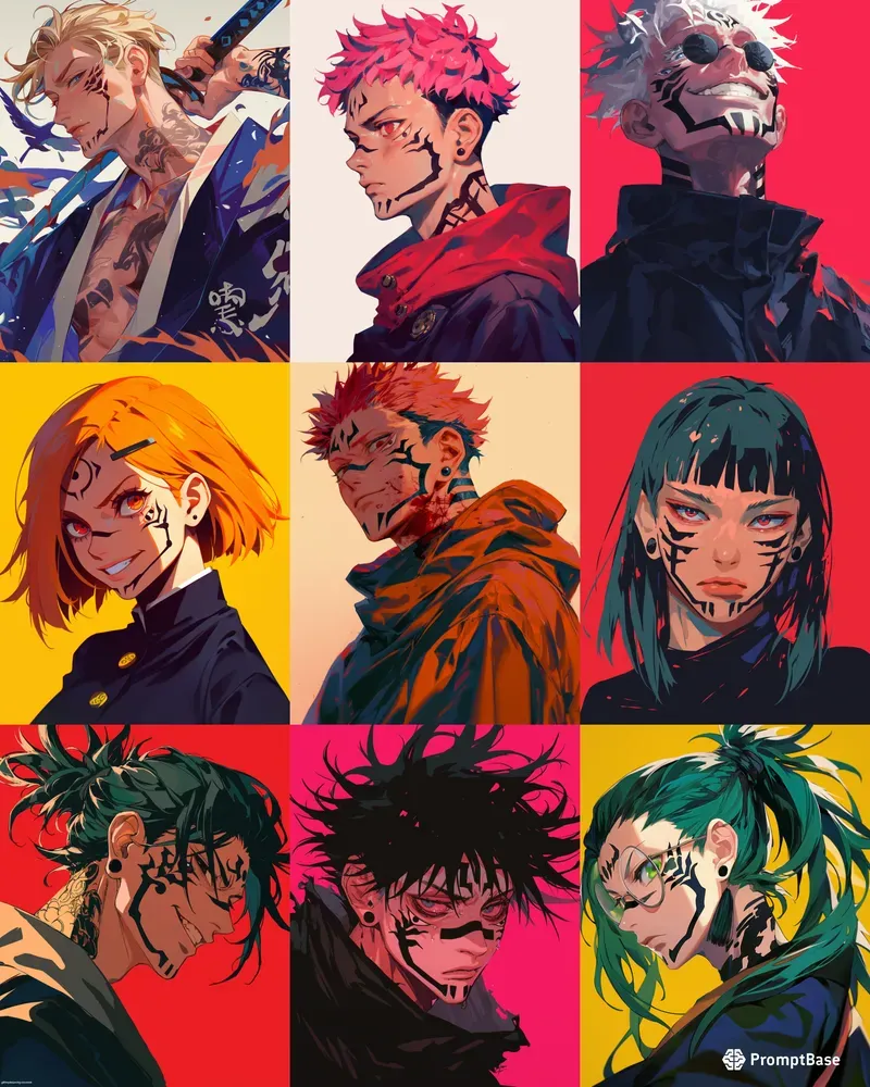 Jujutsu Kaisen Character Poster Designs