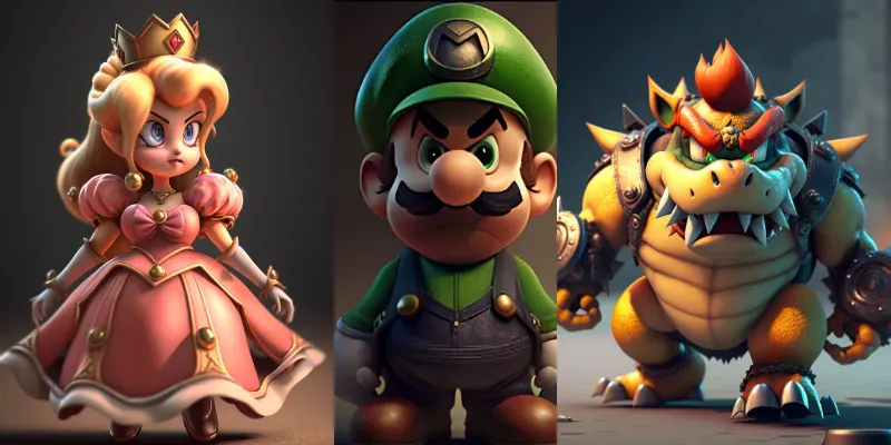 Mario Characters generated by undefined