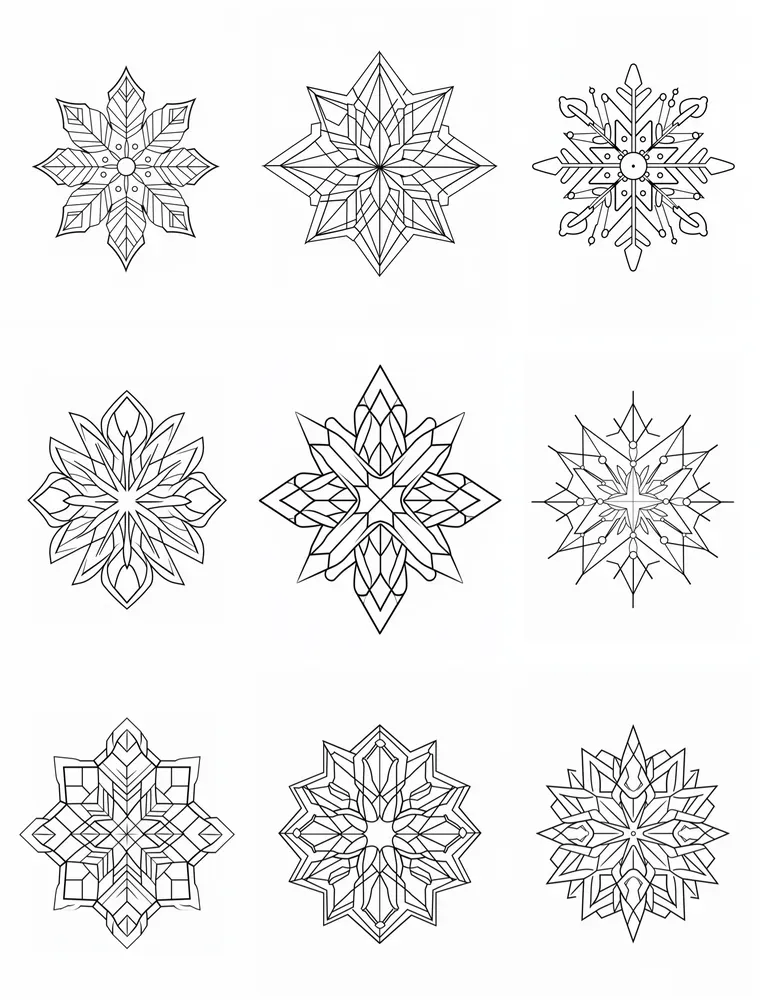 Snowflake Coloring Pages
