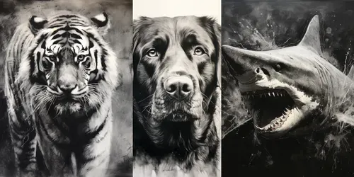 Charcoal Art Portraits generated by midjourney