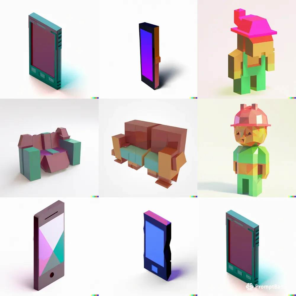 Shiny Pixel-y Object Render