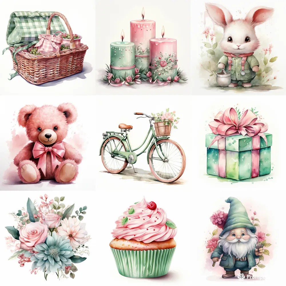 Realistic Watercolor Illustrations