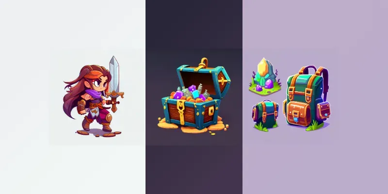 2D Cartoon Game Designs generated by undefined