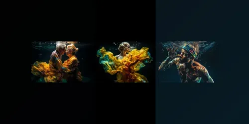 Enchanting Underwater Human Photos generated by midjourney