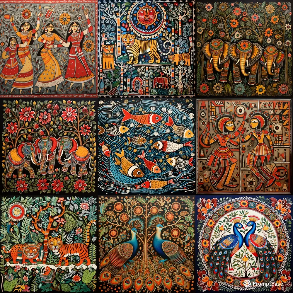Stunning Traditional Folk Art Painting
