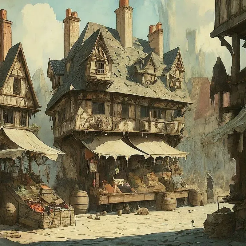Cozy Medieval Whimsical Paintings