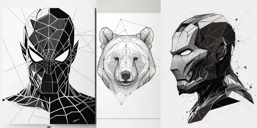 Minimalist Line Characters generated by midjourney