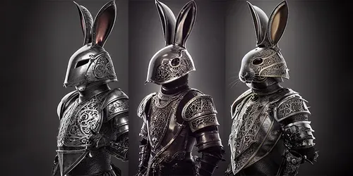Knight Rabbits generated by midjourney