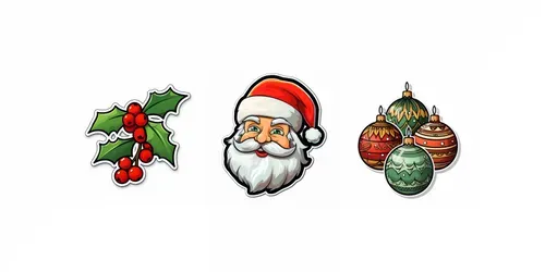 Christmas Stickers generated by midjourney