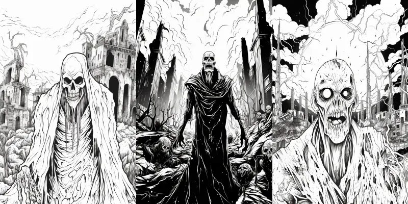 Apocalypse Creepy Coloring Pages generated by undefined