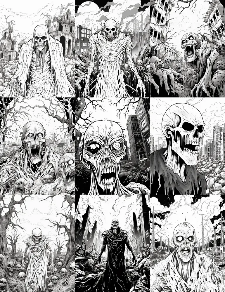 Apocalypse Creepy Coloring Pages