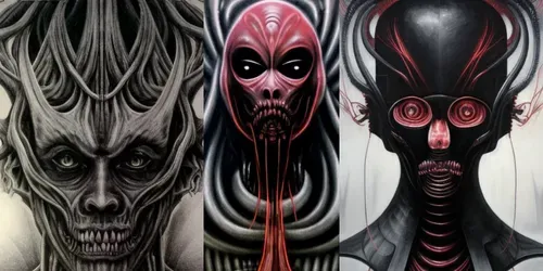 Create Your Giger Print generated by stable-diffusion
