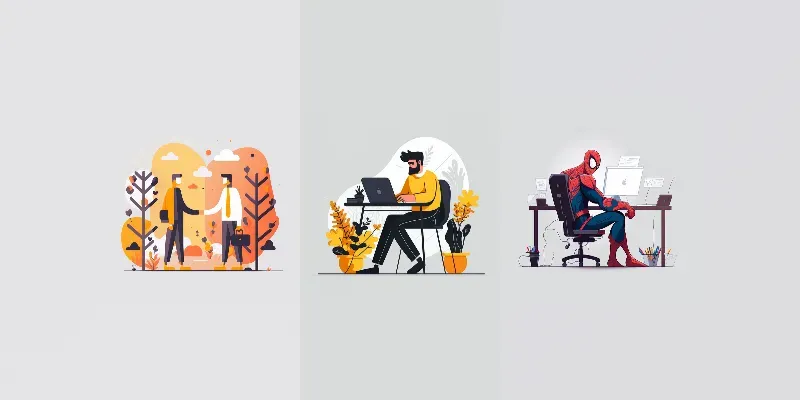 Flat Vector Character Illustrations generated by undefined