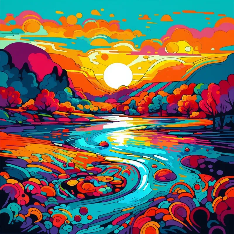 Pop Art Landscape Illustrations