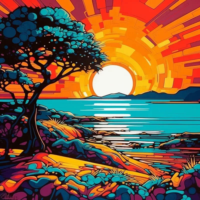 Pop Art Landscape Illustrations