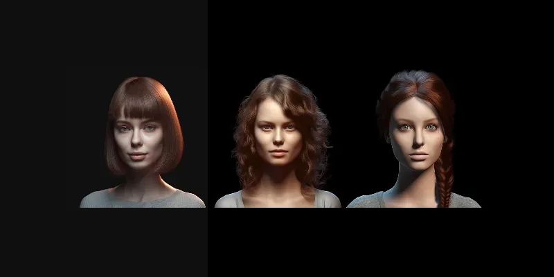 Woman Hairstyle Models generated by undefined
