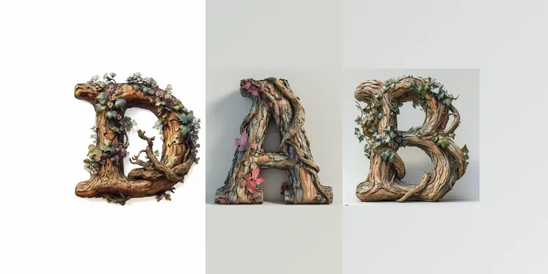 Wood 3D Letters generated by undefined
