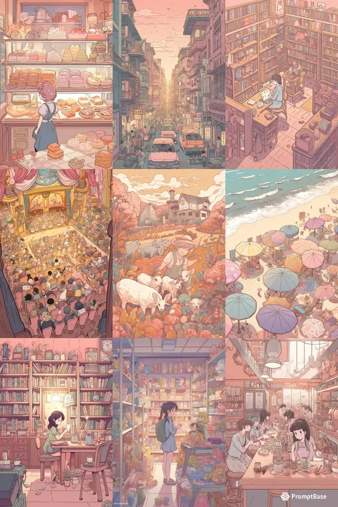 Pink Anime Scenes