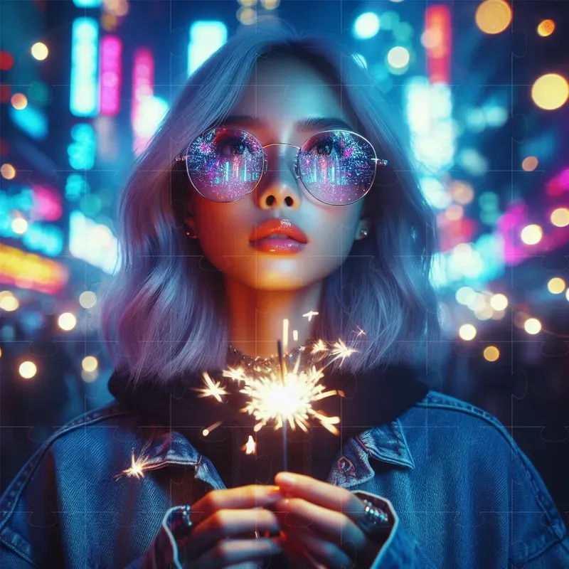 Bokeh Street Portrait Photographs