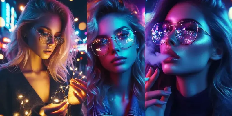 Bokeh Street Portrait Photographs generated by undefined