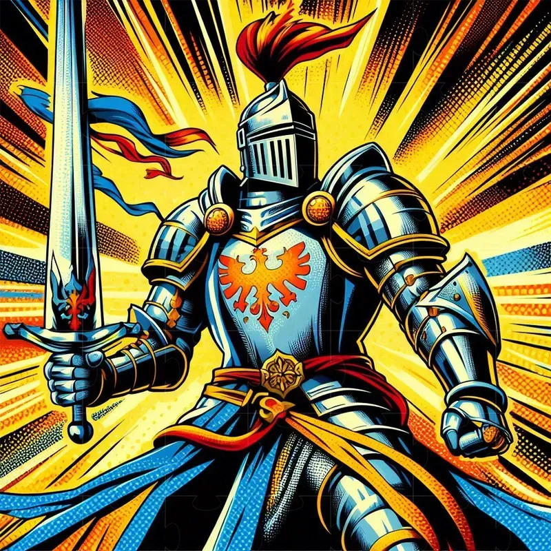 Dramatic Medieval Pop Art