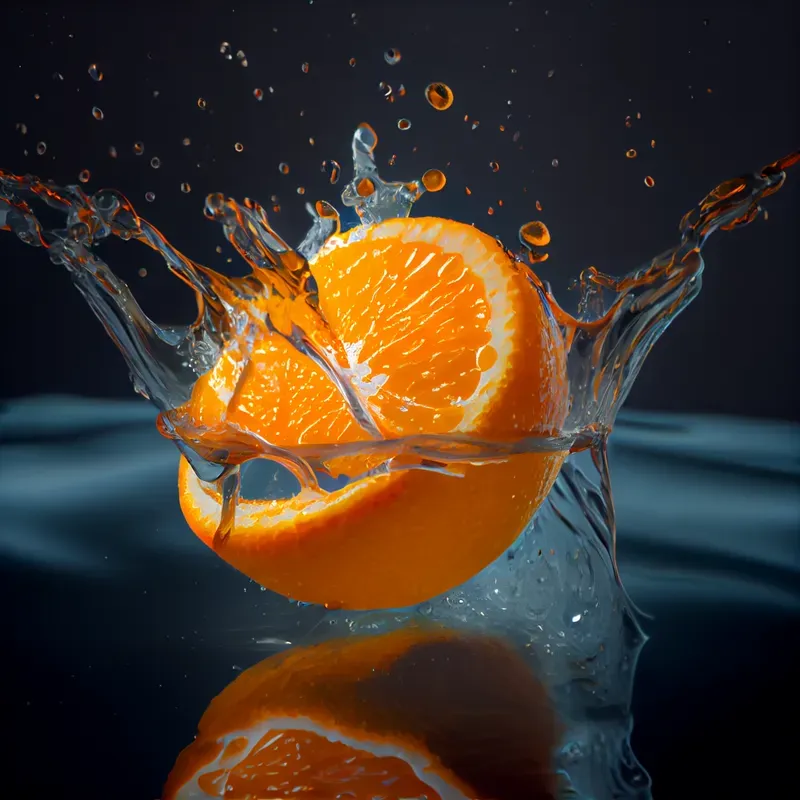 Plunges Into Freshness Create Falling Fruits And Vegetables Scenes
