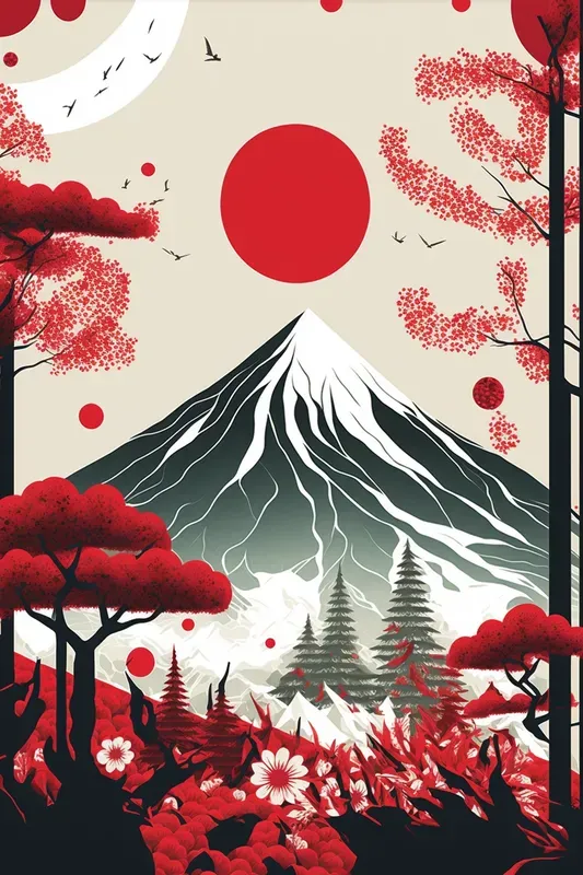 Flat Minimal Landscape Posters