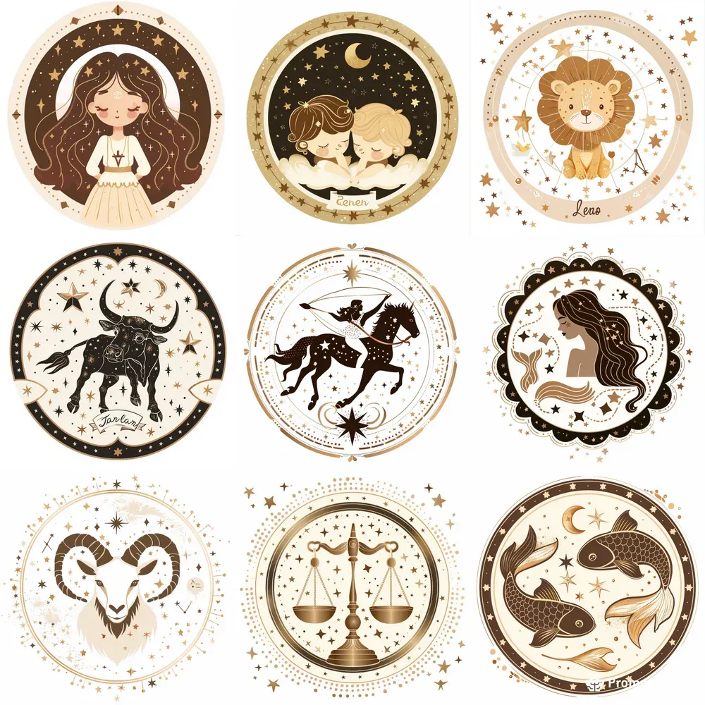 Charming Zodiac Icon Designs