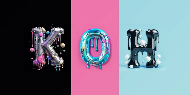 Dripping Paint Effect Color Letters generated by undefined