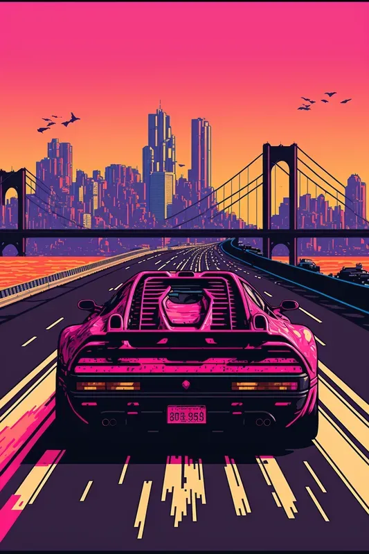 Outrun 16 Bit Ferraris