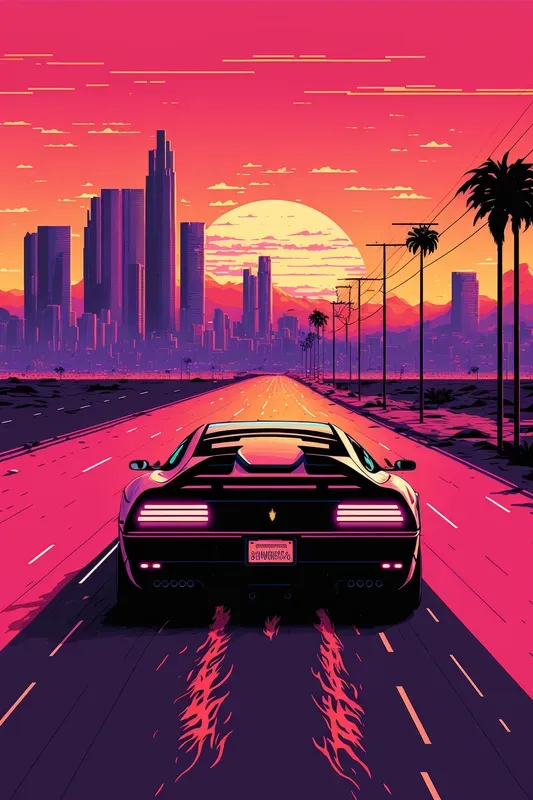 Outrun 16 Bit Ferraris