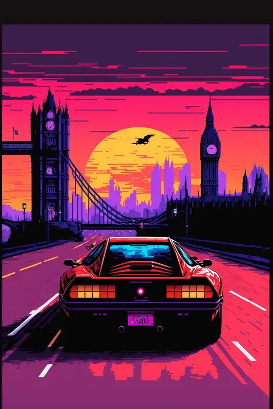 Outrun 16 Bit Ferraris