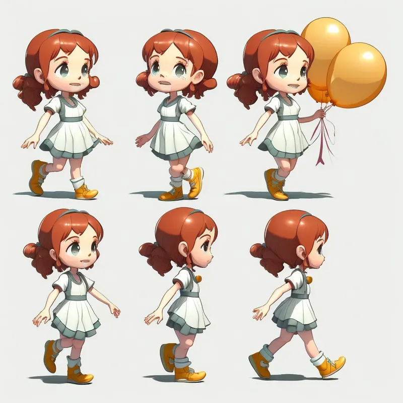 Multiple Poses Same 3D Characters