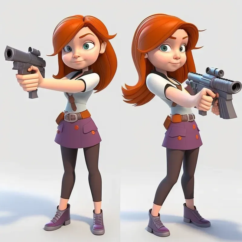 Multiple Poses Same 3D Characters