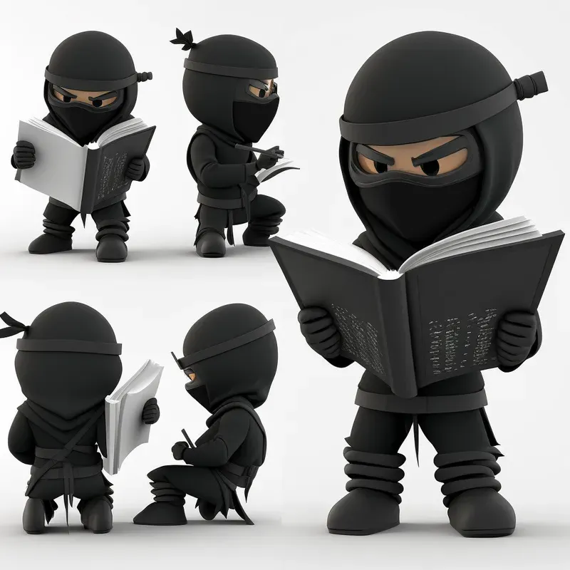 Multiple Poses Same 3D Characters