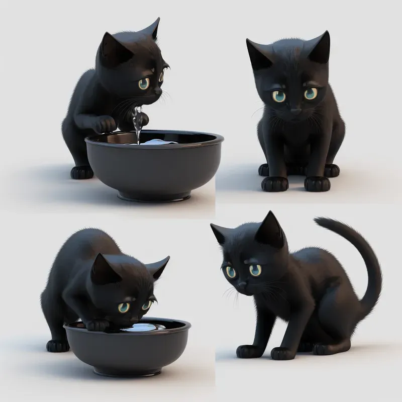 Multiple Poses Same 3D Characters