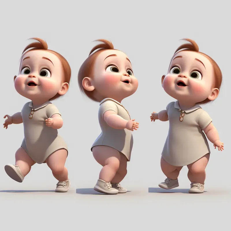 Multiple Poses Same 3D Characters