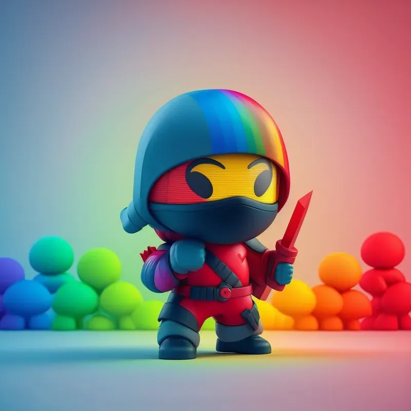 Colorful Ninjas - Kids Characters