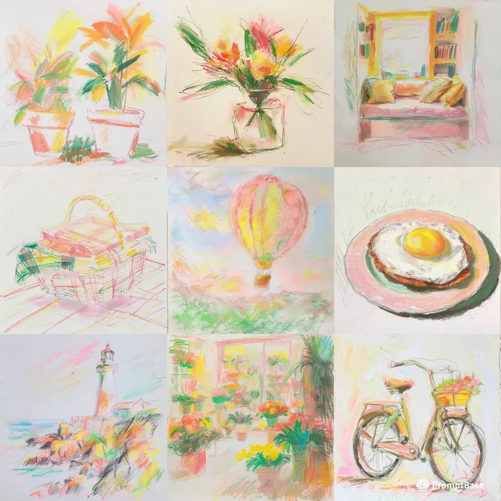 Cute Soft Pastel Drawings
