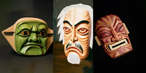 Photorealistic Japanese Noh generated by dalle