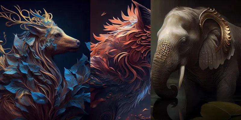 Mythical Fantasy Animal Art generated by undefined
