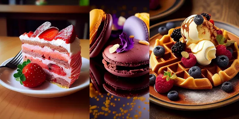 Sweet Desserts Photographs generated by undefined