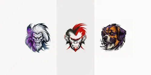 Character Vector Logos generated by midjourney