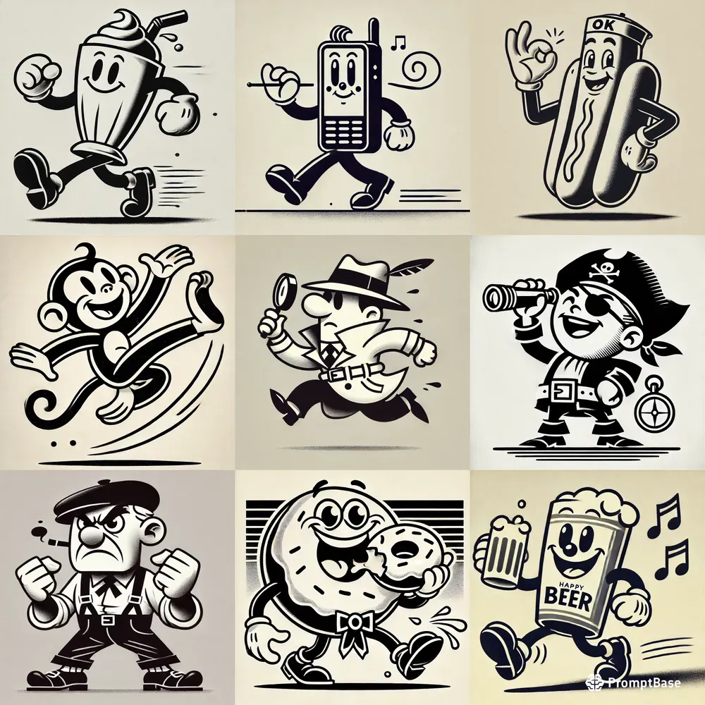 1930s Retro Cartoon Style
